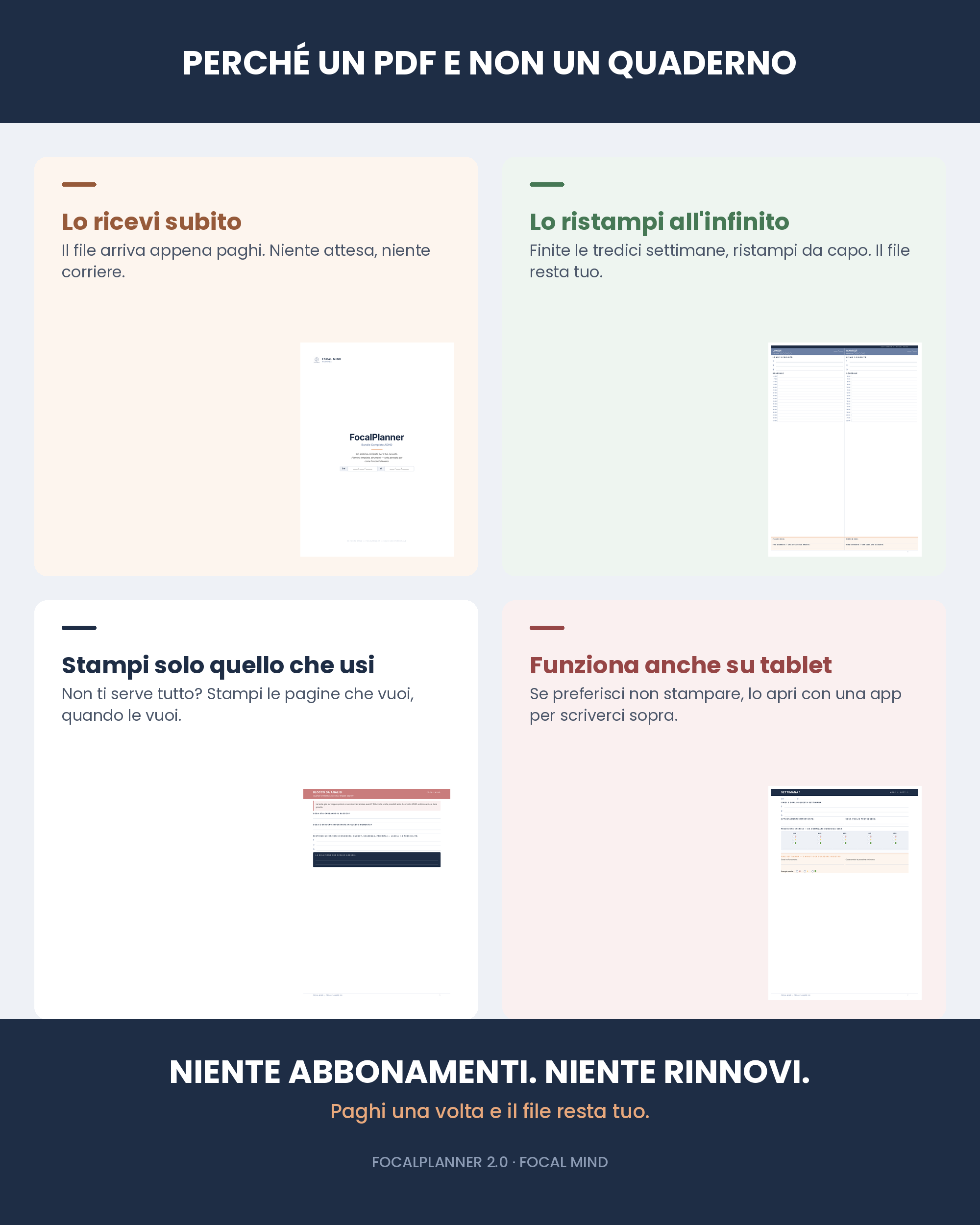 Perché un PDF e non un quaderno